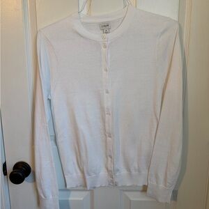 J. Crew Cream Button-Up Cardigan